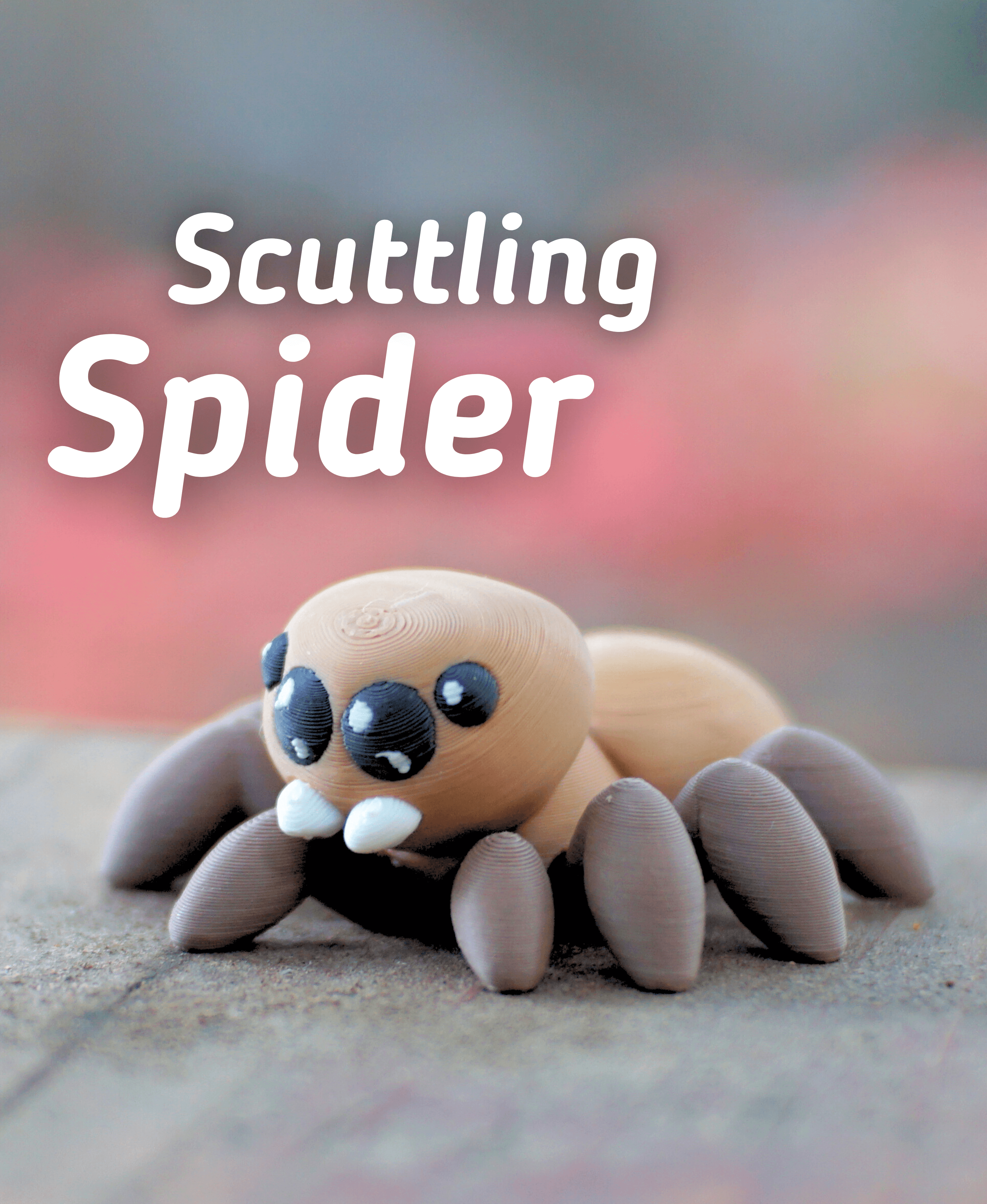 Scuttling Spider - Articulated Fidget Spider - Ludo Animal 3d model