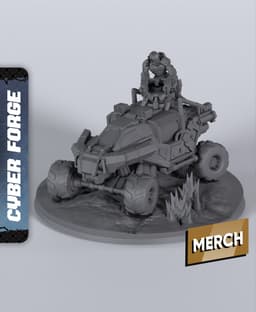 Wardog Diorama - With Free Cyberpunk Warhammer - 40k Sci-Fi Gift Ideas for RPG and Wargamers 3d model