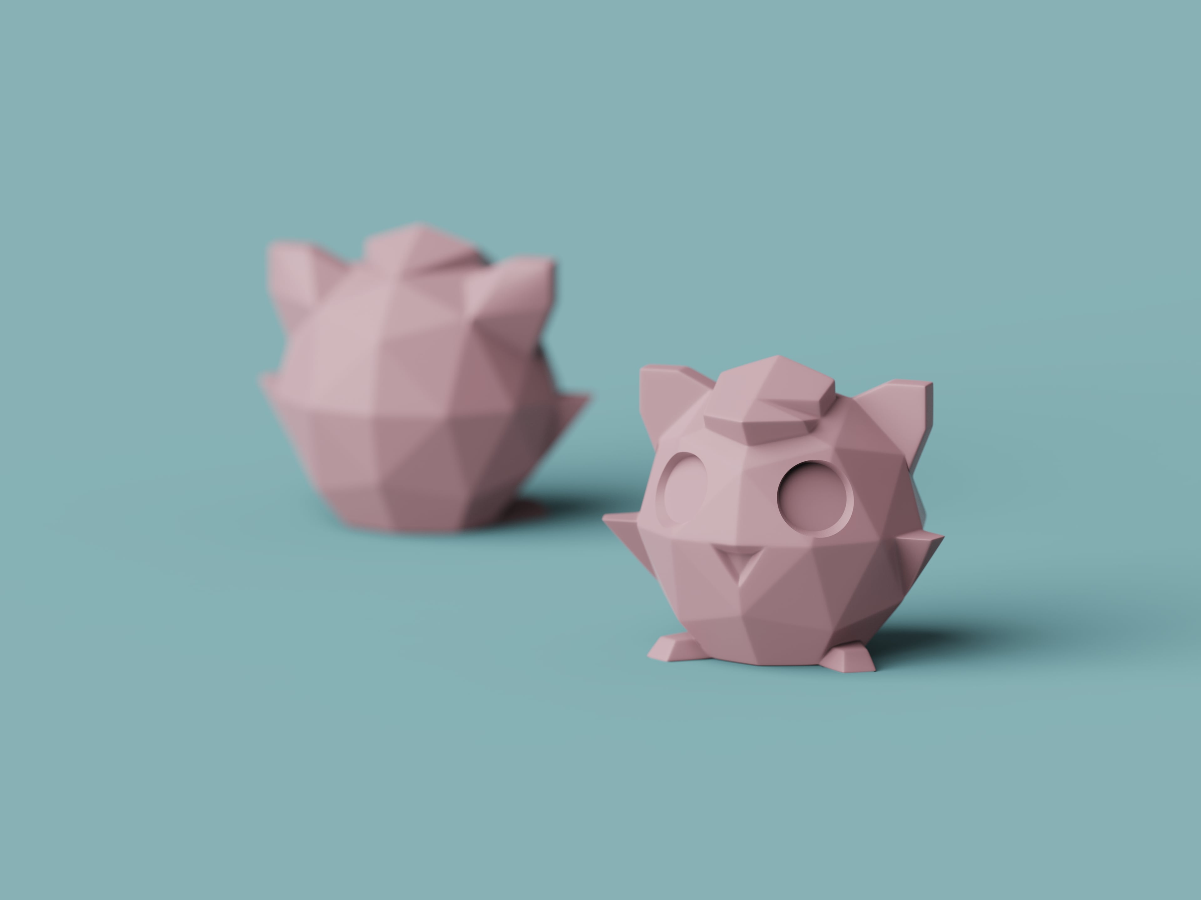 Low-poly Jigglypuff 3d model