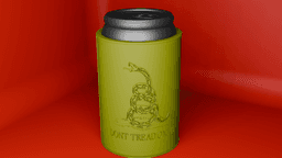 Gadsden Flag Can Holder / Koozie 3d model