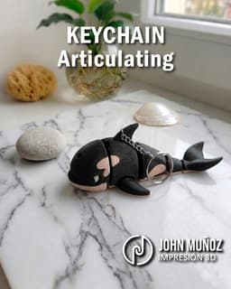 Willy Orca - Articulated Fidget Toy & Keychain - Free Support 3d model
