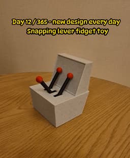 Pulley Snap Lever Fidget – Arcade-Inspired Kinetic Desk Toy 3d model