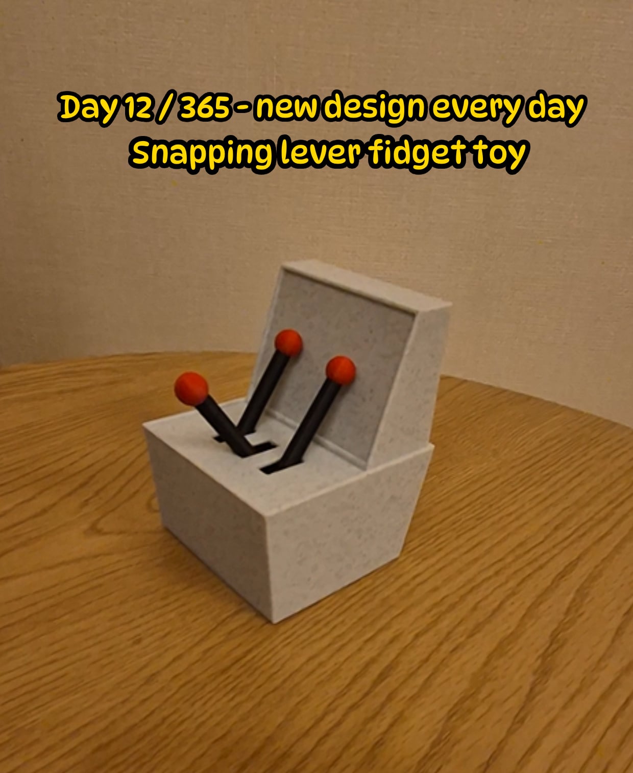 Pulley Snap Lever Fidget – Arcade-Inspired Kinetic Desk Toy 3d model