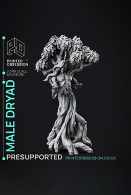 Dryad - Faywild Vs Shadowfell - PRESUPPORTED - Illustrated and Stats - 32mm scale 3d model