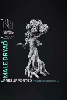 Dryad - Faywild Vs Shadowfell - PRESUPPORTED - Illustrated and Stats - 32mm scale 3d model