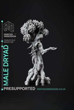 Dryad - Faywild Vs Shadowfell - PRESUPPORTED - Illustrated and Stats - 32mm scale 3d model