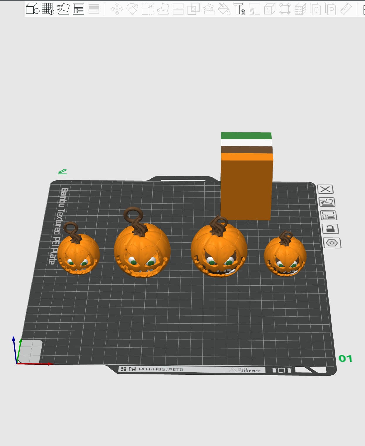 SOLID ROUND PUMPKIN KEYCHAIN.obj 3d model