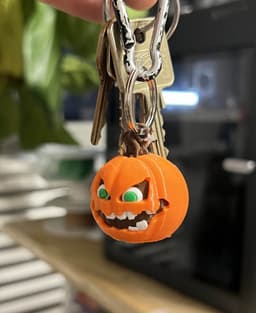 SOLID ROUND PUMPKIN KEYCHAIN.obj 3d model