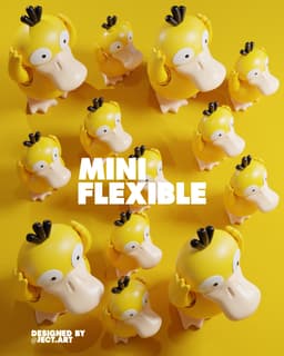 Psyduck – Modelo 3D en dos versiones (flexible + articulado) 3d model