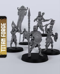 Skeletons - With Free Dragon - 5e DnD Inspired for RPG and Wargamers 3d model