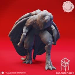 Mothman Pair - Tabletop Miniatures (Pre-Supported) 3d model