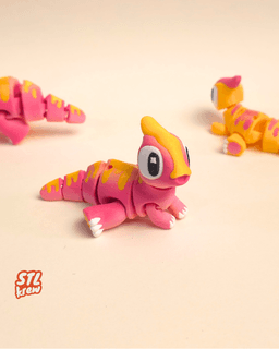 Cute Parasaur Articulated Dinosaur AMS Parry , no support, print in place 3d model
