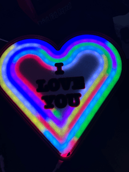 I LOVE YOU NEON HEART LIGHT BOX - SHADOW BOX - LED , RGB, NEOPIXELS 3d model