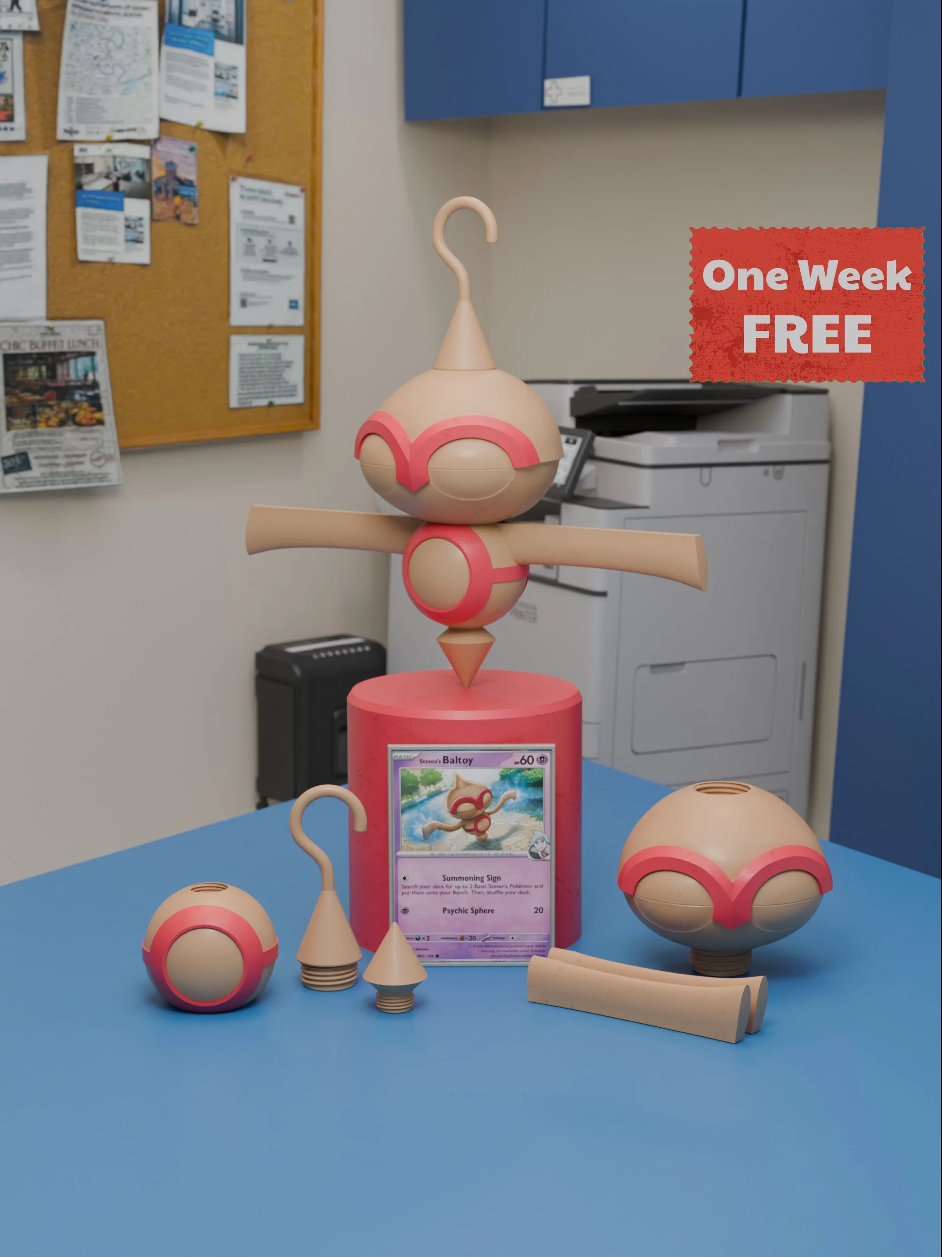 Baltoy Pokemon Hanger 3d model