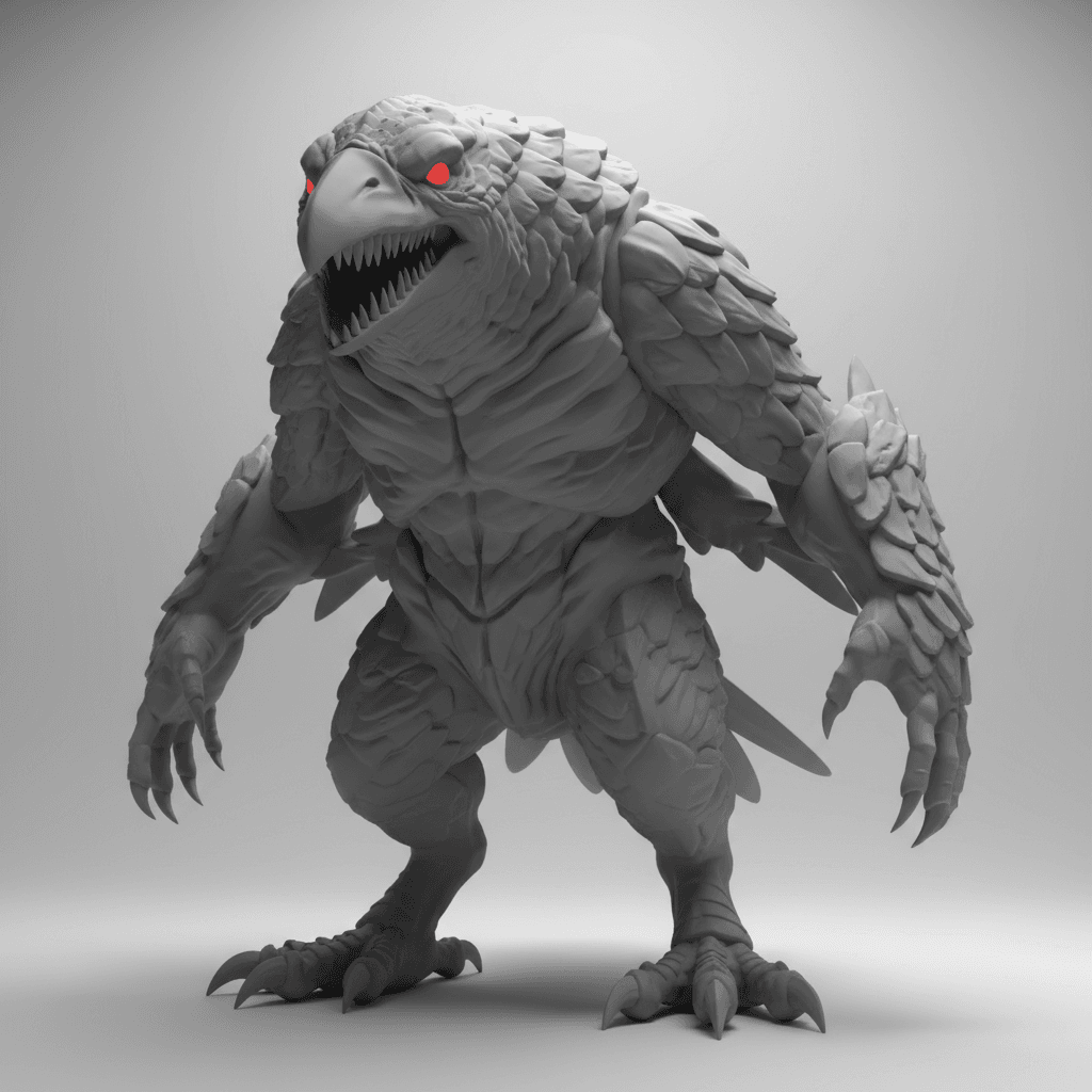 Plague Crow Fantasy Monster Printable STL Model 3d model