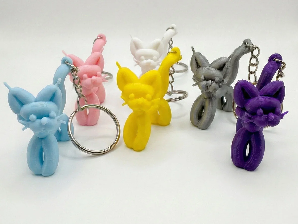 Balloon Cat Keychain - Llavero Gatito Globo (Pop Art) 3d model
