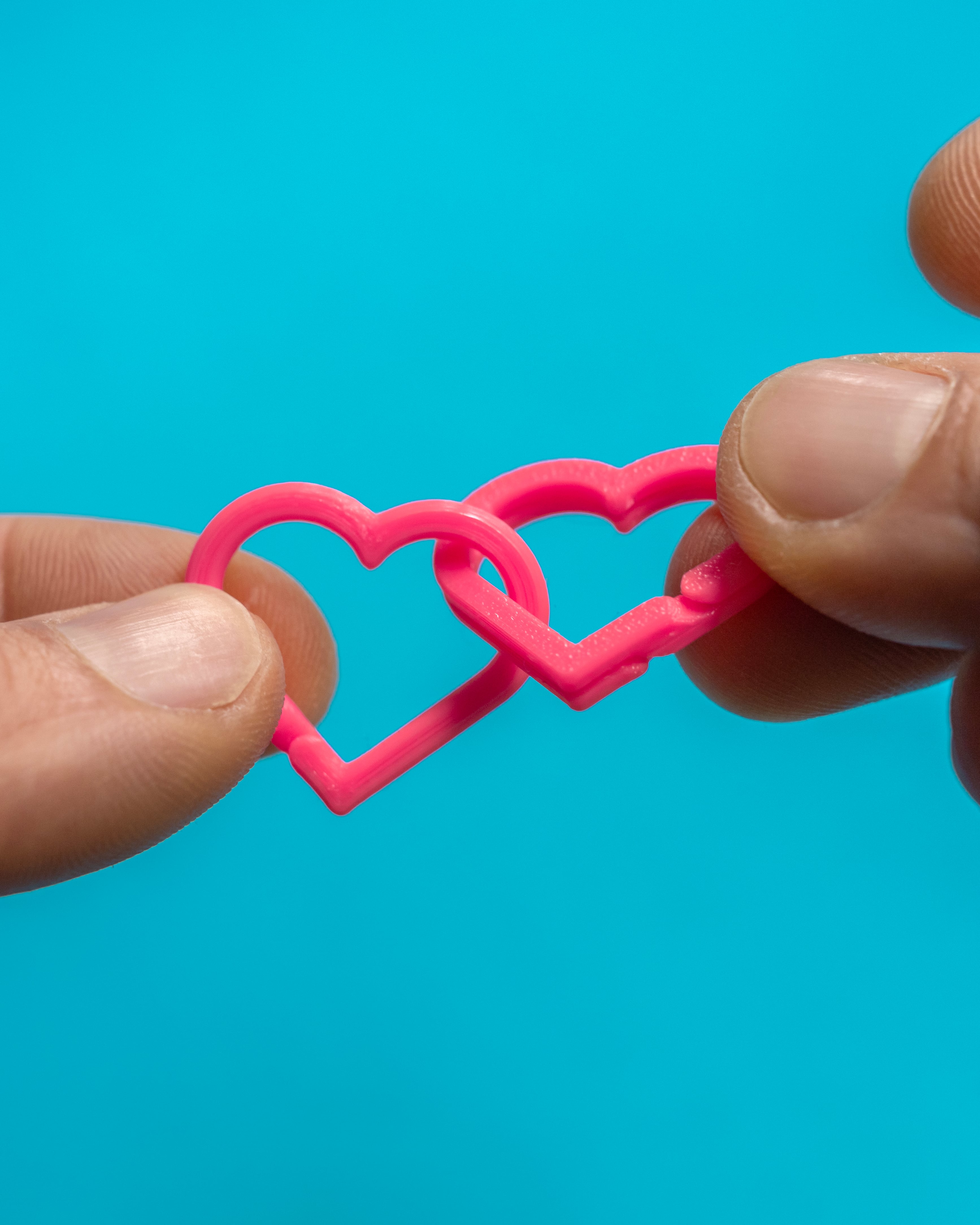 EZPZ Keyring Heart 1" // Keychain Ring 3d model