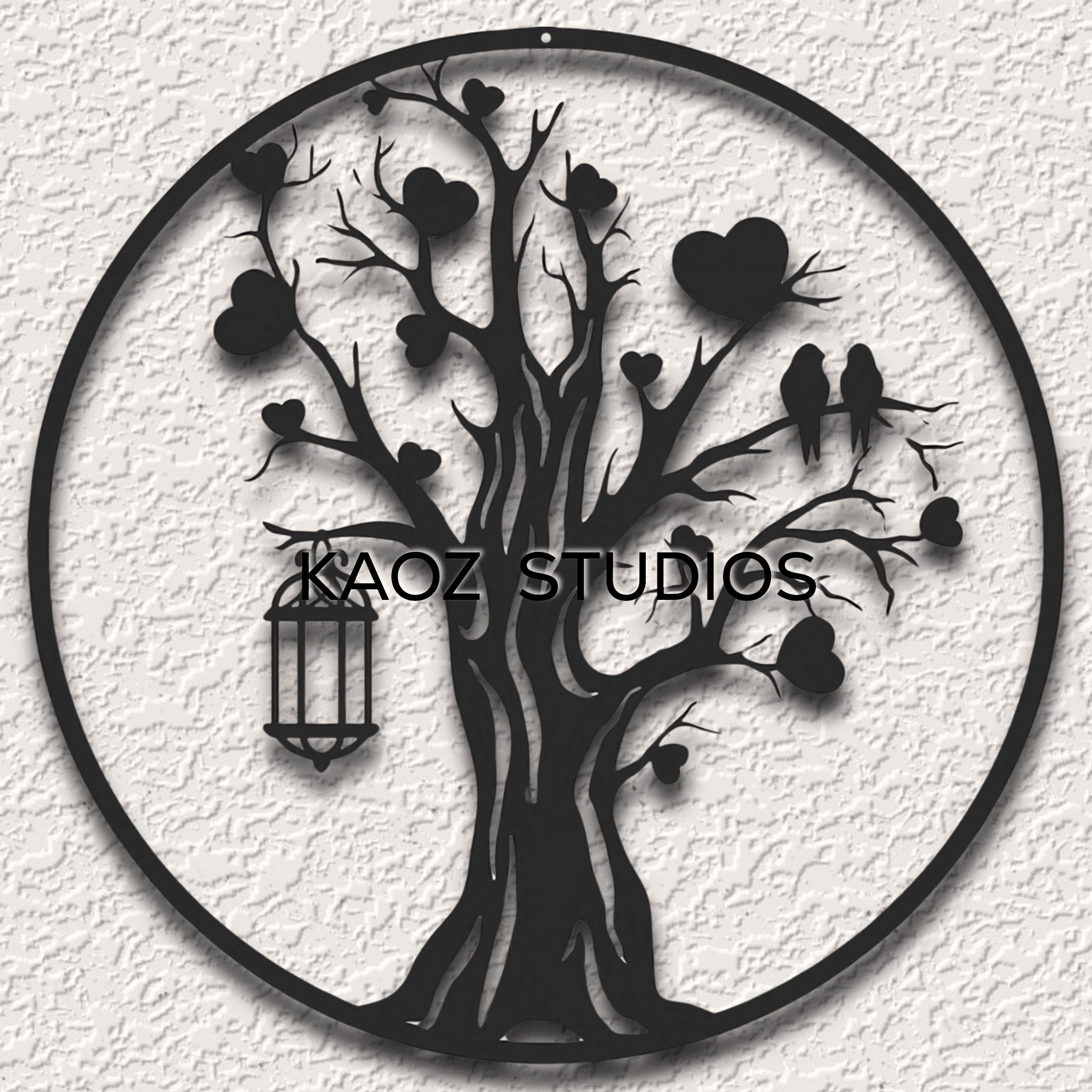 tree of life wall art heart tree wall decor birds in a tree decoration 3d model