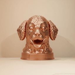 Corgipoo Dog Bust with Nameplate - 3D Printable Dog Lover Gift 3d model
