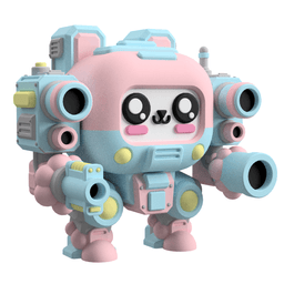 UWU Strike Force Bubbles: Adorable Sci-Fi Cat Mech Miniature for Tabletop Wargames | Royalty-Free 3D 3d model