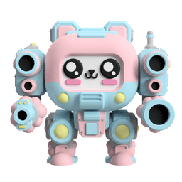 UWU Strike Force Bubbles: Adorable Sci-Fi Cat Mech Miniature for Tabletop Wargames | Royalty-Free 3D 3d model