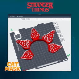 Demogorgon Cat Headband โ Stranger Things Inspired Pet Cosplay! 3d model