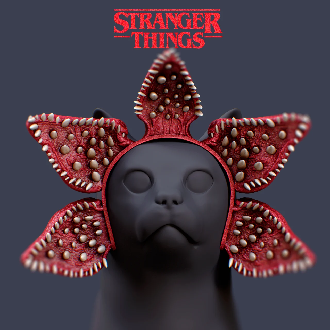 Demogorgon Cat Headband โ Stranger Things Inspired Pet Cosplay! 3d model