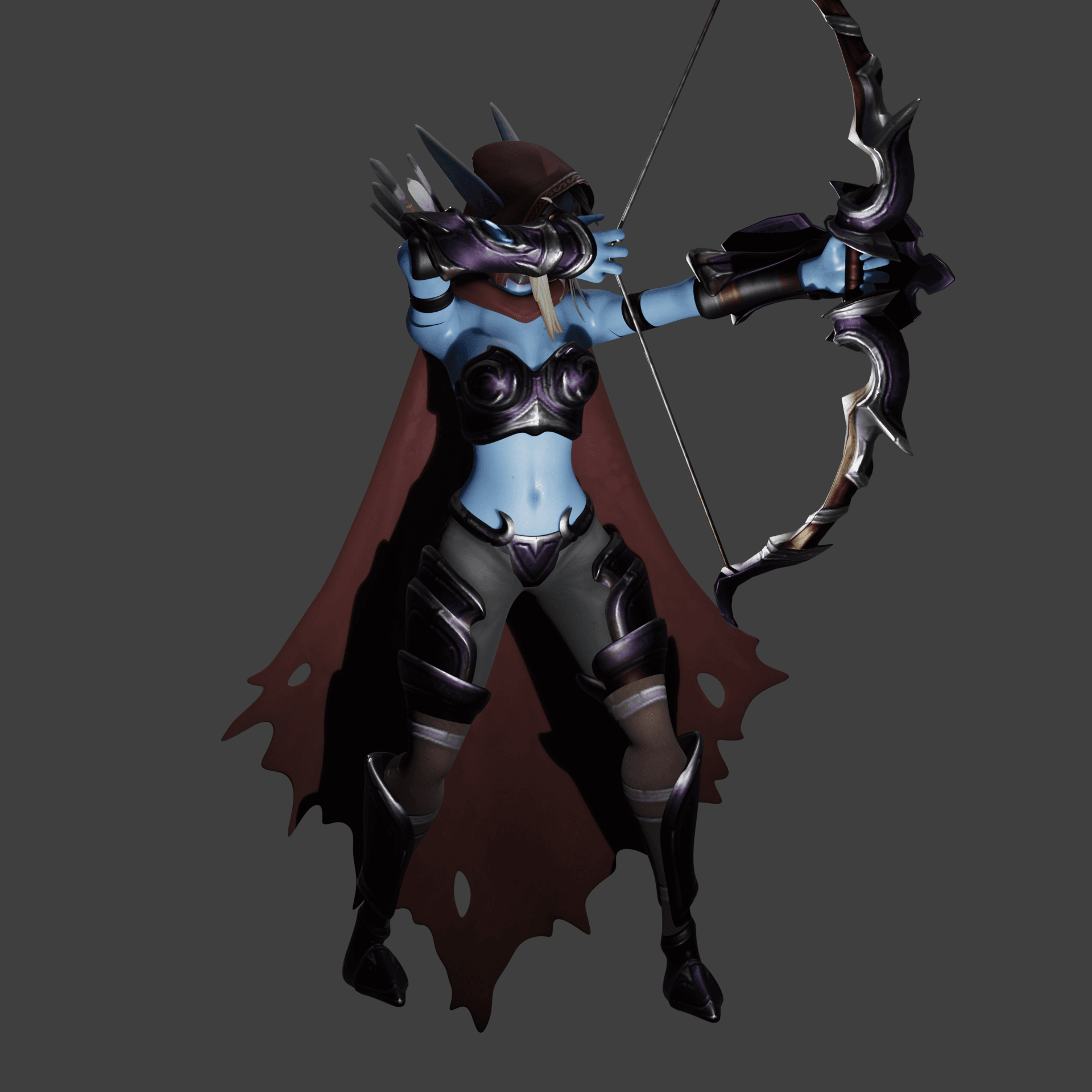 Female Elf Ranger v2.0 3d model