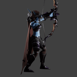 Female Elf Ranger v2.0 3d model