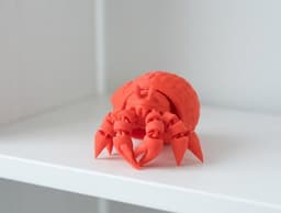 Articulated Hermit Crab with Textured Shell 3d model