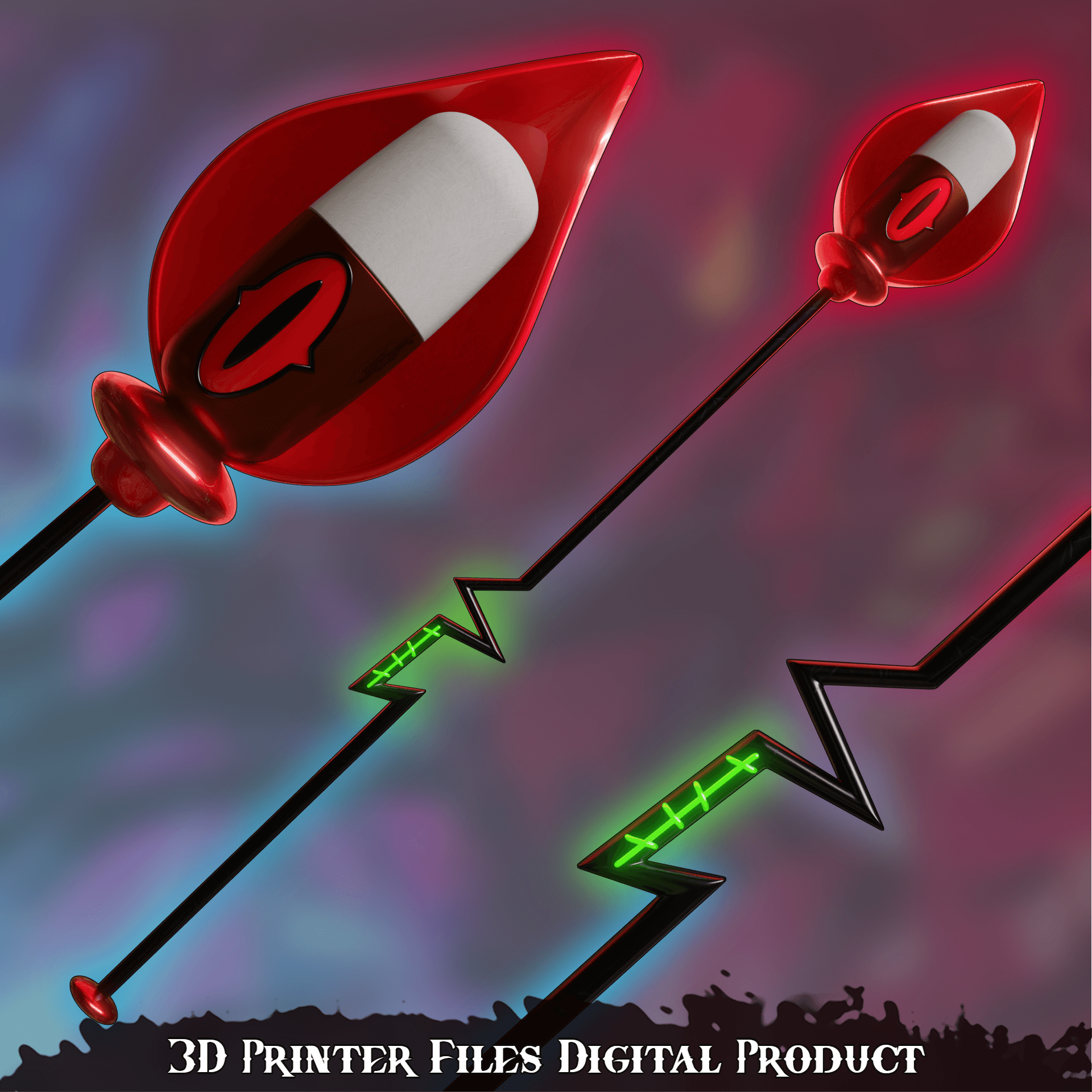 Alastor Cospay Broken Cane Mic Hazbin Hotel Season 2 3d model
