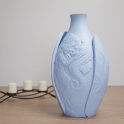 Elegant Relief Art Vase – 3D Printed Decorative Sculpture 3d model