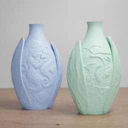 Elegant Relief Art Vase – 3D Printed Decorative Sculpture 3d model