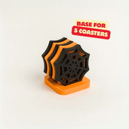 SPIDER WEB COASTER WITH HOLDER (PERFECT FOR HALLOWEEN DECOR) 3d model