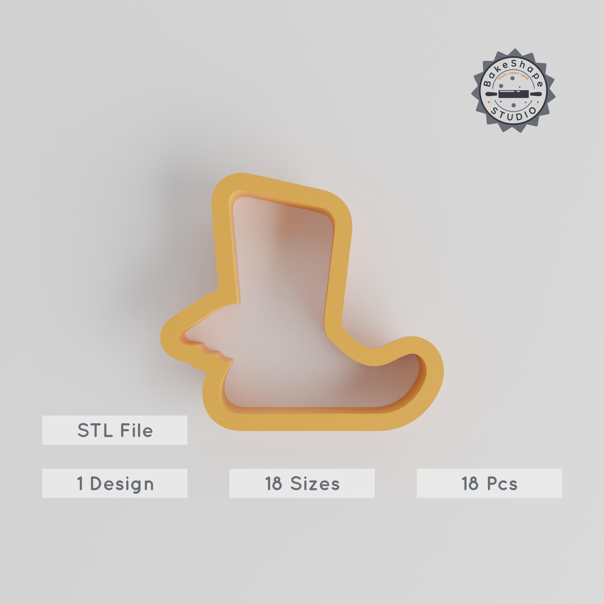 Magic Boot Shape Cutter Set, 18-Piece, 0.75"-5.00" Sizes, Ideal for Cookies, Fondant & Clay Craft PRODUCT_3650 3d model