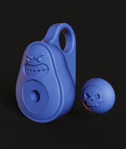 Evil Avocado Keychain STL | Keychain 3D Print | Funny 3d model