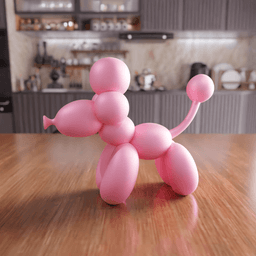 Balloon Poodle Dog Figure - Puppy Party Decor 3d model