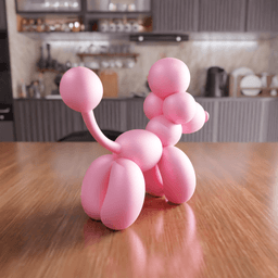 Balloon Poodle Dog Figure - Puppy Party Decor 3d model