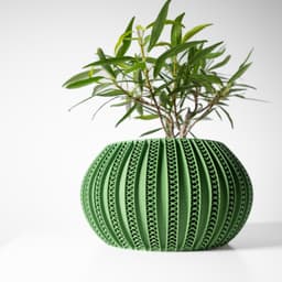 The Syne Planter Pot with Drainage Tray & Stand: Modern and Unique Home Decor for Plants 3d model