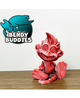 Monkey Puck / Ape Articulated / Print-in-Place Creature / Cute Beast / Fantasy World Beast 3d model