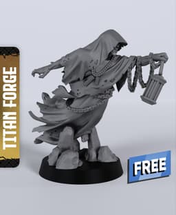 Ghost C - With Free Dragon - 5e DnD Inspired for RPG and Wargamers 3d model