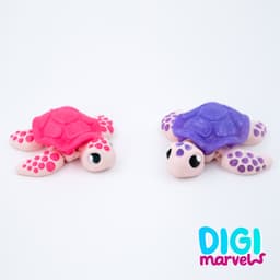 Sea Turtle Flexi + Keychain 3d model