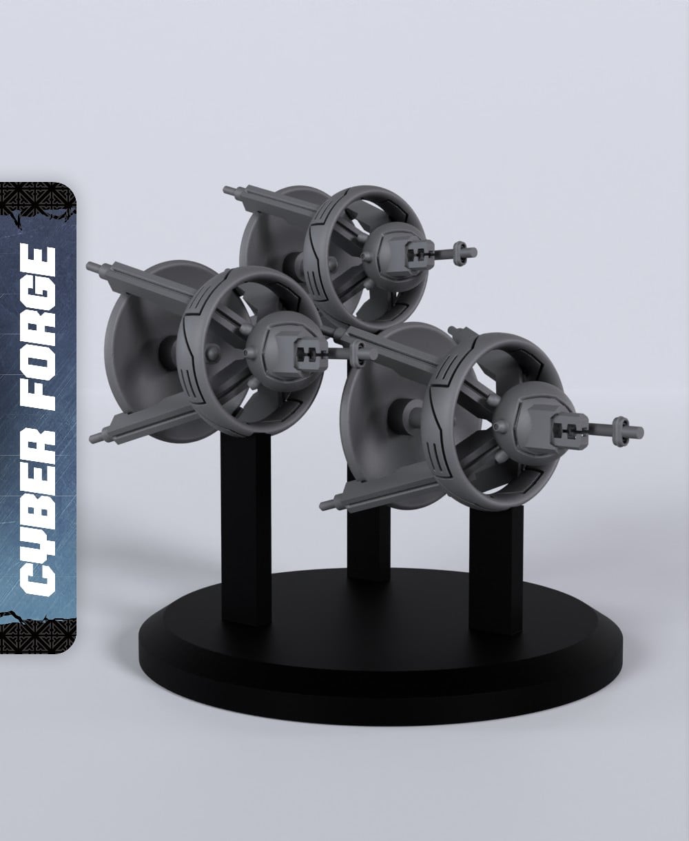 Nanotech Squadron - With Free Cyberpunk - Sci-Fi Gift Ideas for RPG and Wargamers 3d model