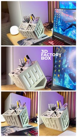 Modern Desk Organizer - for Pencils and More 3d model