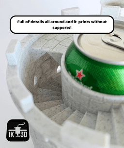 Castle Dice Tower 3 in 1 / No Supports / Multicolor 3d model