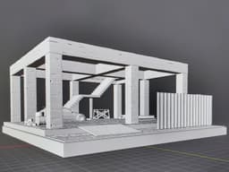Construction Site, Concrete Building Diorama for Hot Wheels and 1:64 Scale Diecast Cars & Figure 3d model
