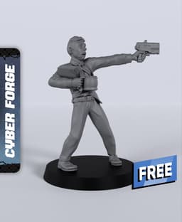 Sheldon the Intern - With Free Cyberpunk - Sci-Fi Gift Ideas for RPG and Wargamers 3d model