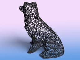 COLLIE DOG - WIRE ART - SLA PRINT 3d model