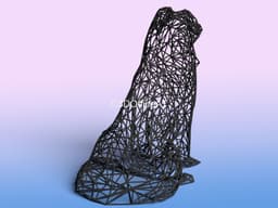 COLLIE DOG - WIRE ART - SLA PRINT 3d model