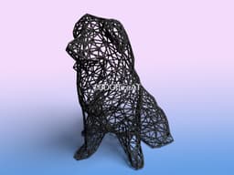 COLLIE DOG - WIRE ART - SLA PRINT 3d model